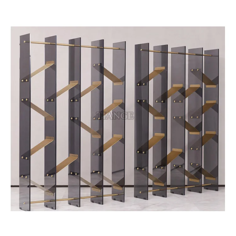 Library art furniture Perfectly Asymmetrical gold stainless steel Bookshelf