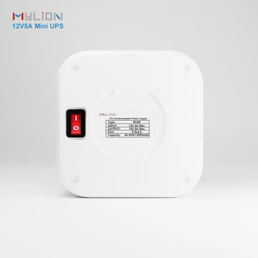 Новый Стиль 12V 5A Smart Mini UPS 12000mAh 44.4Wh Батарея Резервное копирование с температурной защитой для маршрутизатора