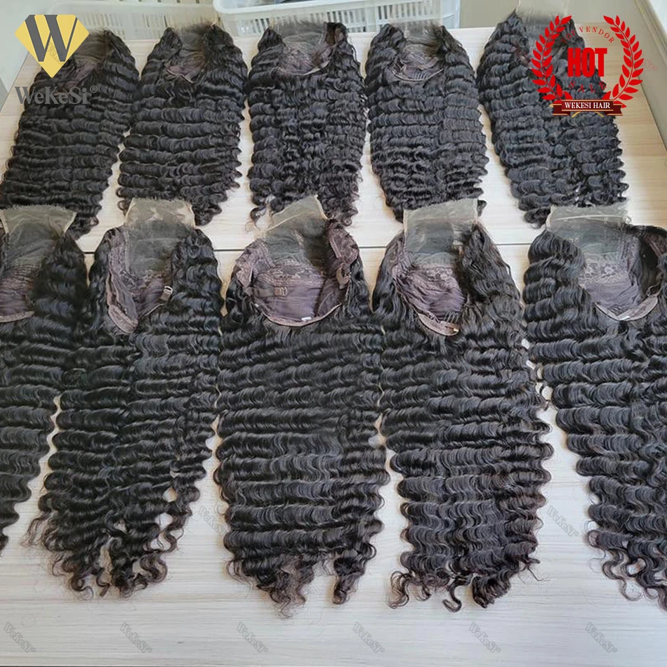 Cheap 4x4 13x4 HD Transparent Swiss Lace Front Wigs Human Hair, Natural Loose Deep Wave Wig Perruque Virgin Human Hair Vendors