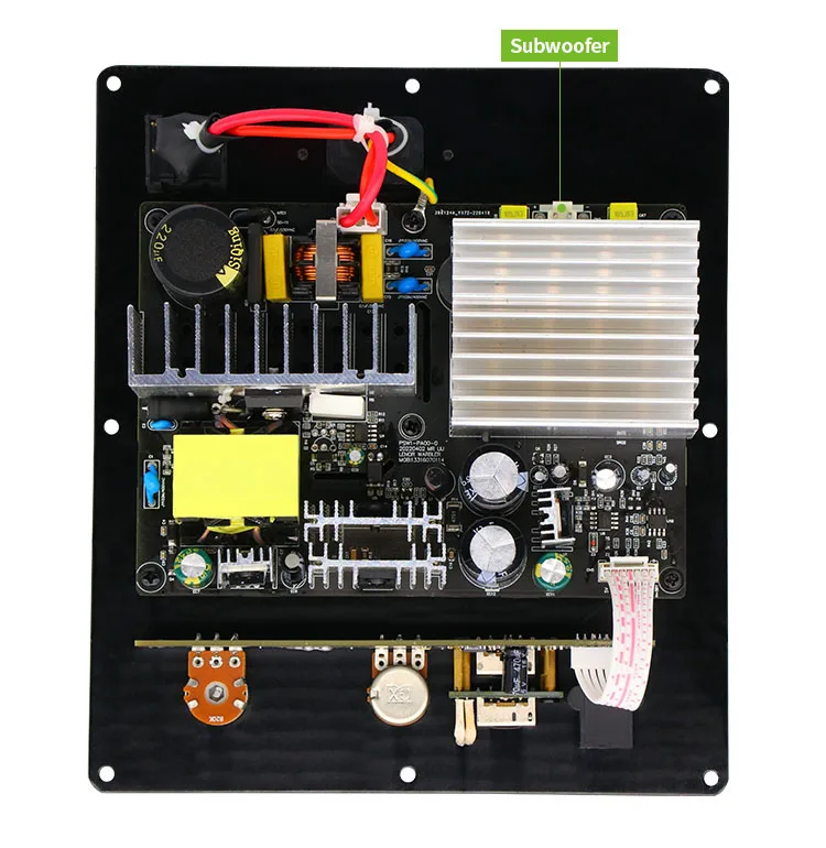 OEM высокой мощности 200W * 1CH AC 90-250V активный сабвуфер подойдет как для повседневной носки так Плата усилителя стабильным при 4 Ом