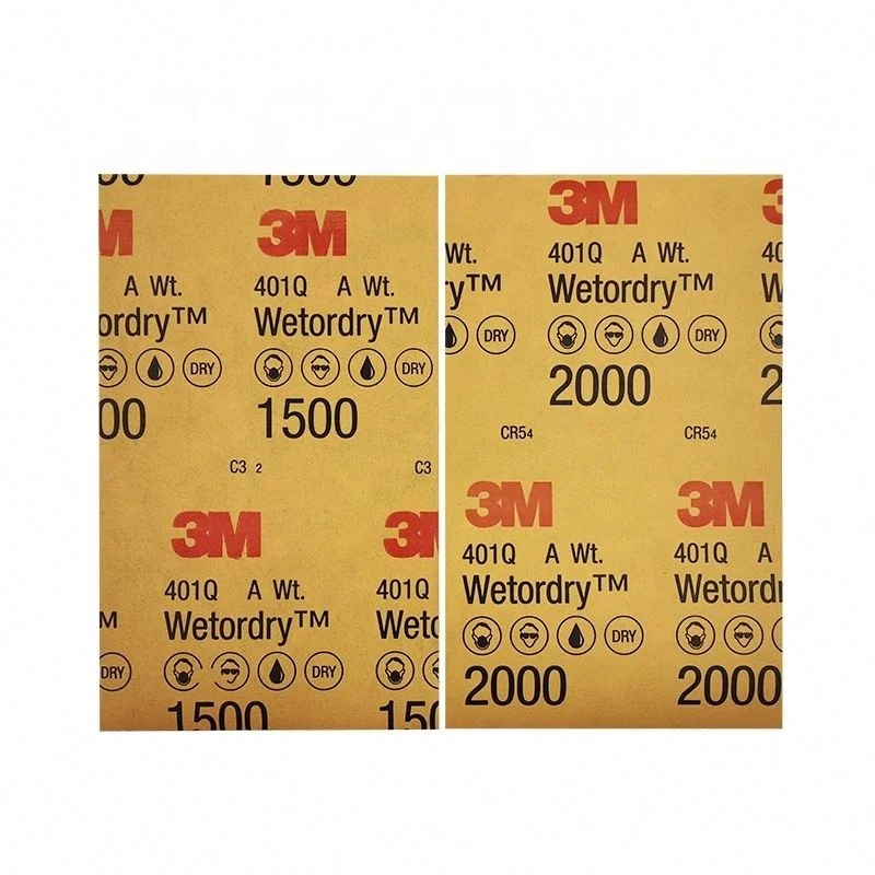 3M 401Q влажная или Сухая наждачная бумага 1000-2500 абразивная шлифовальная из оксида алюминия