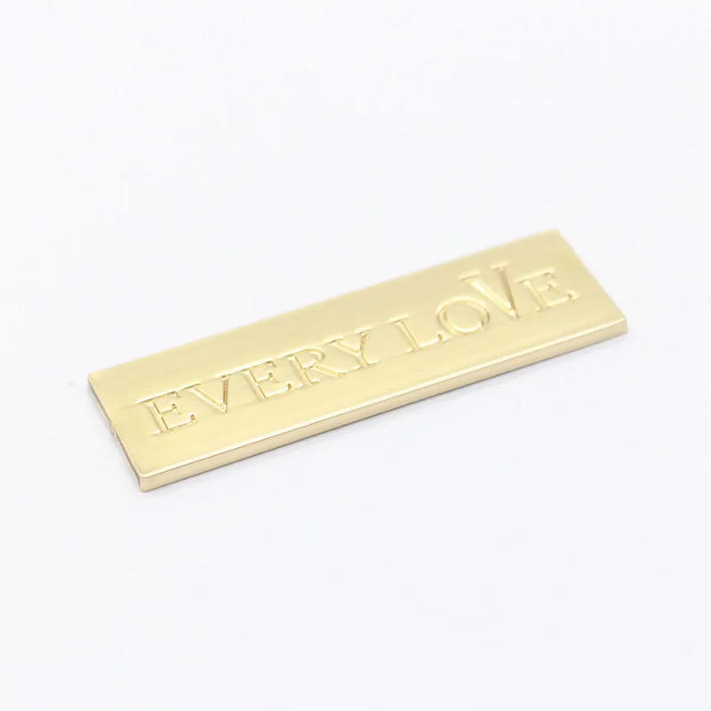 custom design metal plate with engraved logo for woods