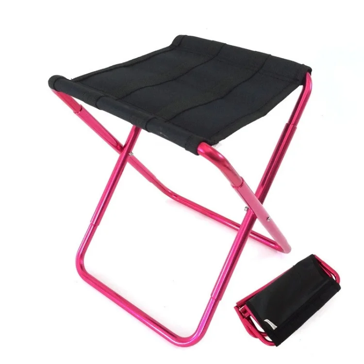 Ultralight Metal Aluminum Picnic footstool folded Outdoor camping mini fishing chairs pocket foldable stool for barbecue Hiking