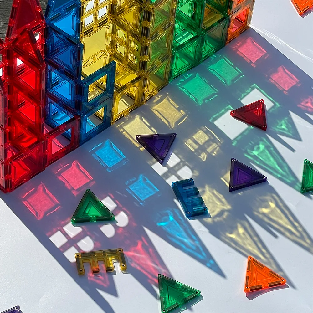 Bloques de construction magnéticos juguetes educativos bloques juego pista carreras bolas