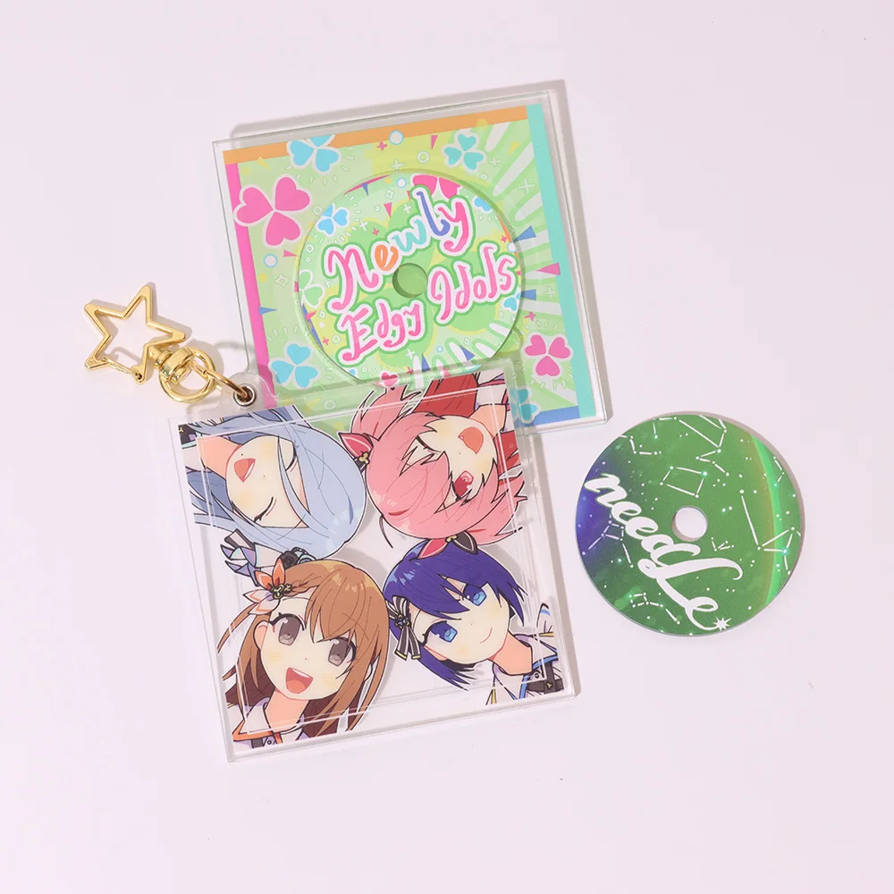 HOSHOM Custom Transparent CD Keychain Custom CD  Key Ring  Roirence Prsk Charms