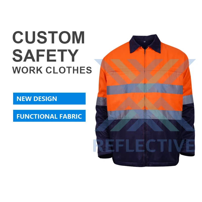 LX Reflective Workwear Jacket Reflective Safety  Workwear Uniforms For Men
