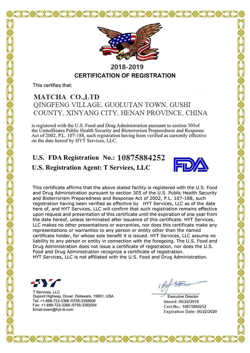 Free samples Wholesale Pure 100% Organic Ceremonial Grade Green Tea Matcha Powder