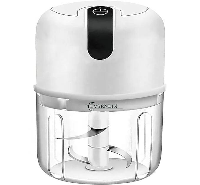 USB Rechargeable Electric Mini Food Processor Chopper Blender Garlic Vegetable Plastic Portable Cordless Steel Stainless Steel