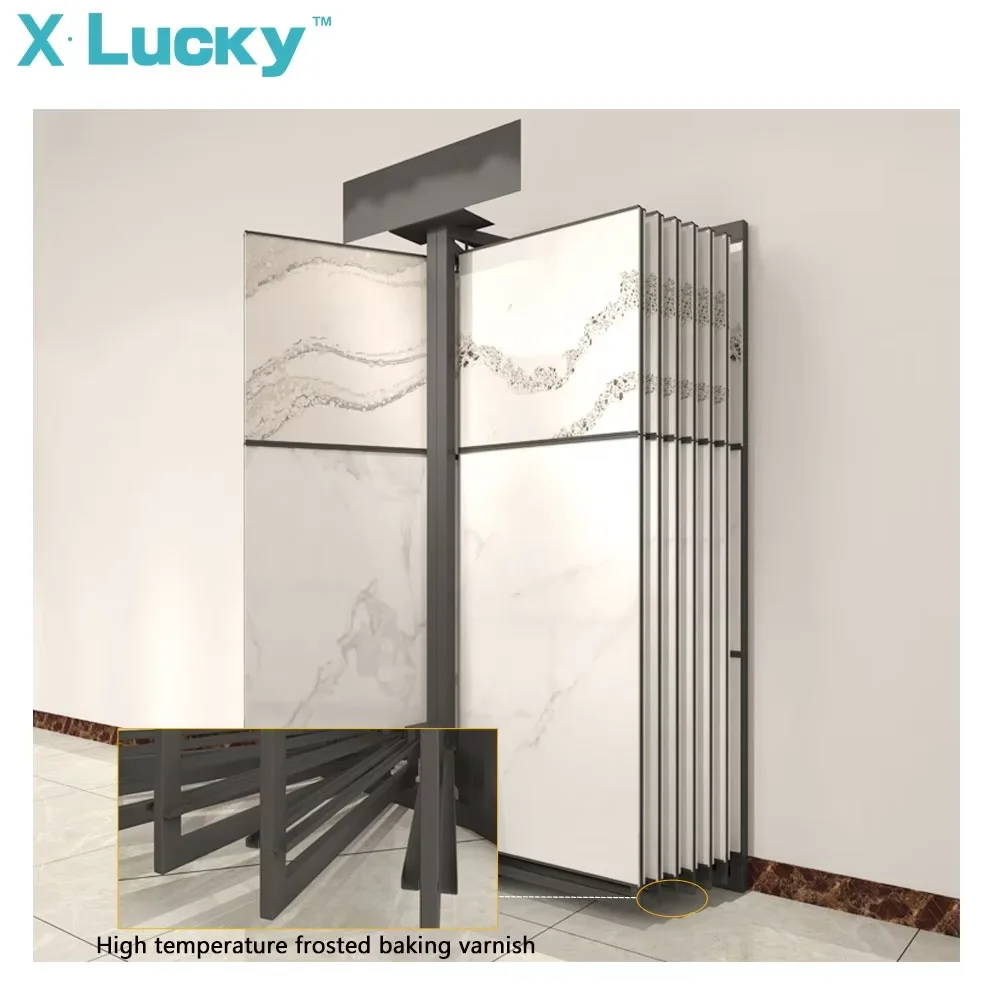 Floor Metal Stand Laminate Display Rack Steel Frame Oak Laminate Hardwood Stand Rack Parquet Display Wooden Flooring Racks Tile