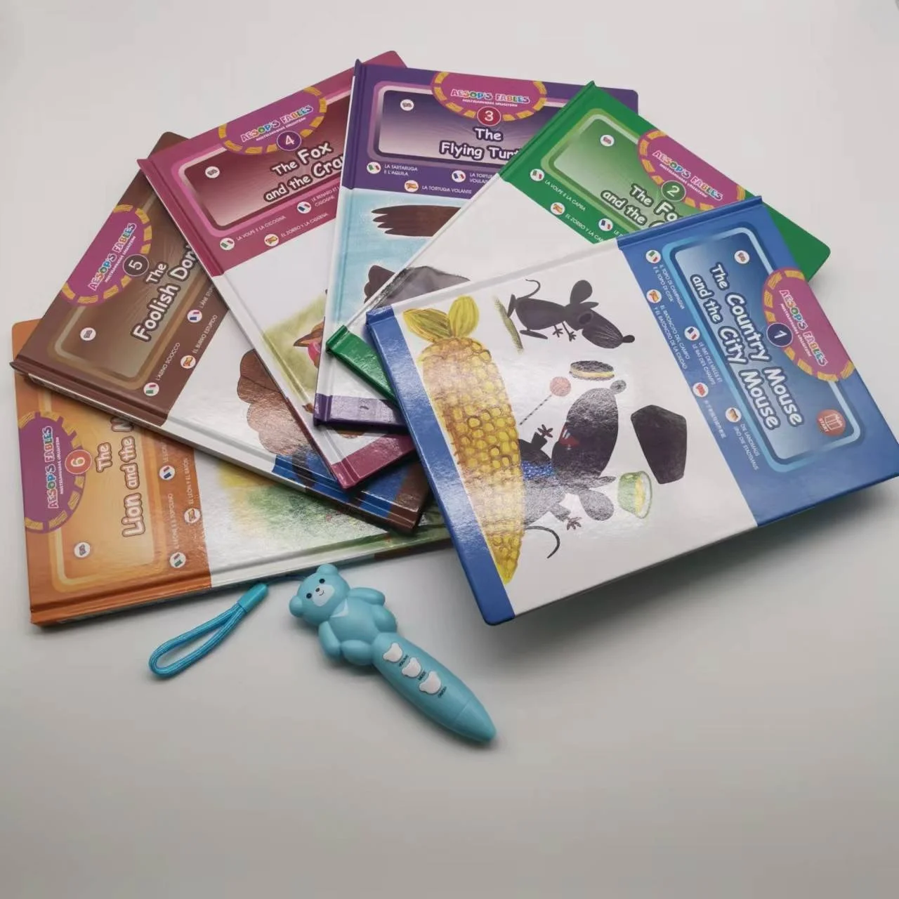 OEM talking pen with English German Arabic French Japanese Spanish Russian Romanian Korean Chinese audio books for kids children