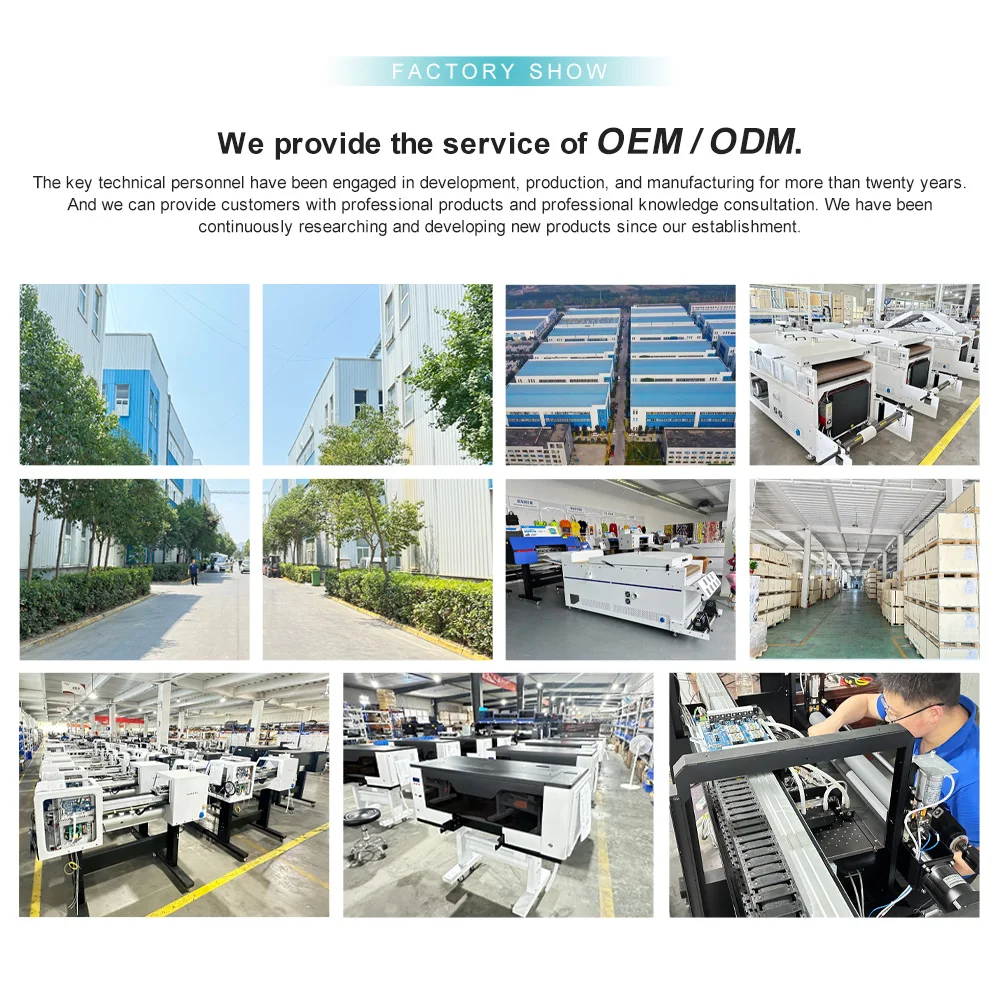 A3 DTF printer transfer pet film printing machine  Dual XP600 I3200 heads with powder shaking machine shaker and dryer