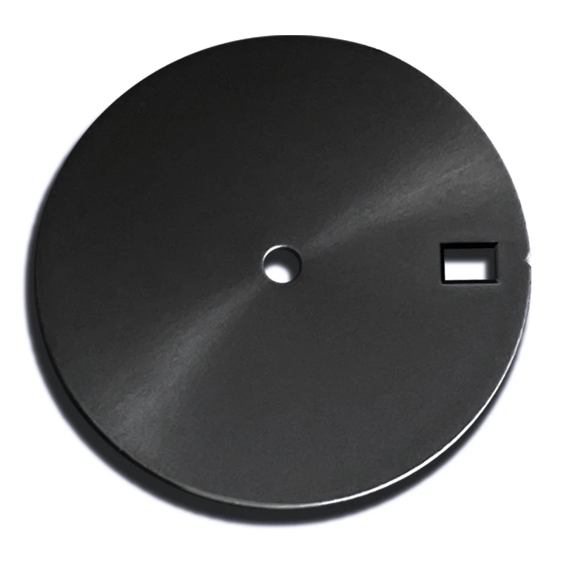 Custom Made Black brass Watch Dial 28.5mm Single Calendar Window Suitable for Seiko Skx007 NH35 NH36 Movement Watch Case parts