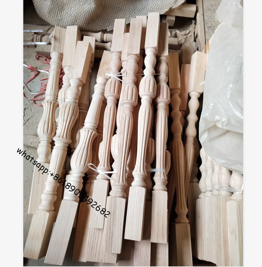 
decoration railing pillar carving wooden stair column wood baluster 