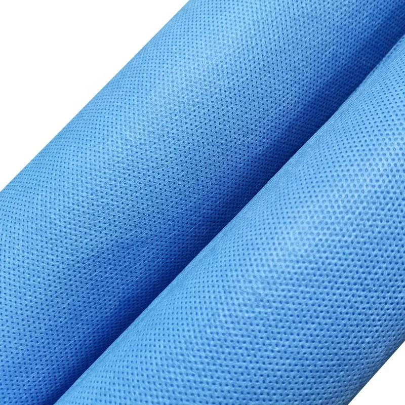 Medical Protective Clothes Non-woven Used 43gsm 2m Blue Anti-blood Sms/Smms 100% Pp Spunbond Nonwoven Fabric Roll