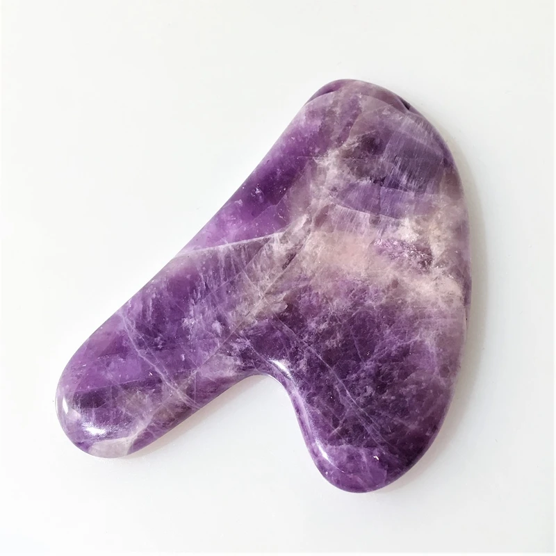 Huiying Fast shipping beauty personal care Amethyst facial gua sha board Purple Crystal
