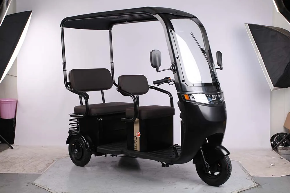 China Factory 2023 New Model 3 Wheels Electric Passenger Tricycles With Roof Three Wheel Scooter For Adult