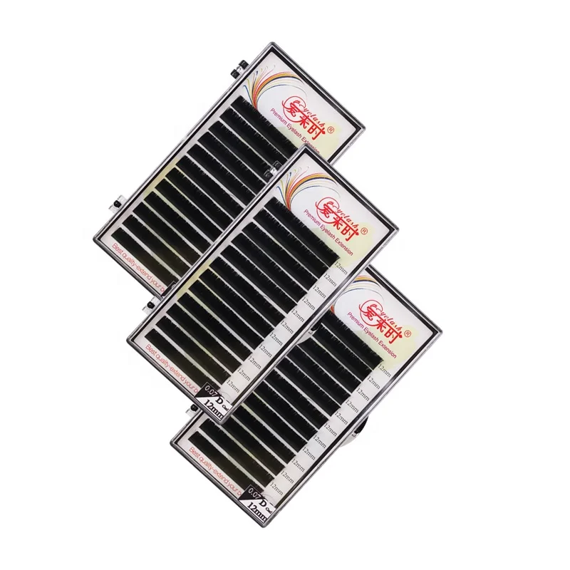 
Best Price Ellipse Flat Eyelash Extension Real Silk Lashes Individual Eyelash Extension 