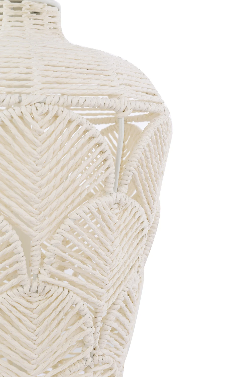 Funky Fabric White Vase Decor Home Table Lighting Natural Paper Art Table Lamp