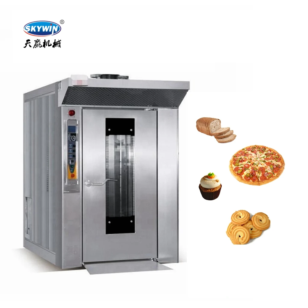 16/32/64 Tray Machine with Steam for Bakery Gas Rotary Rack Oven Rotary Oven Bread Bakery
