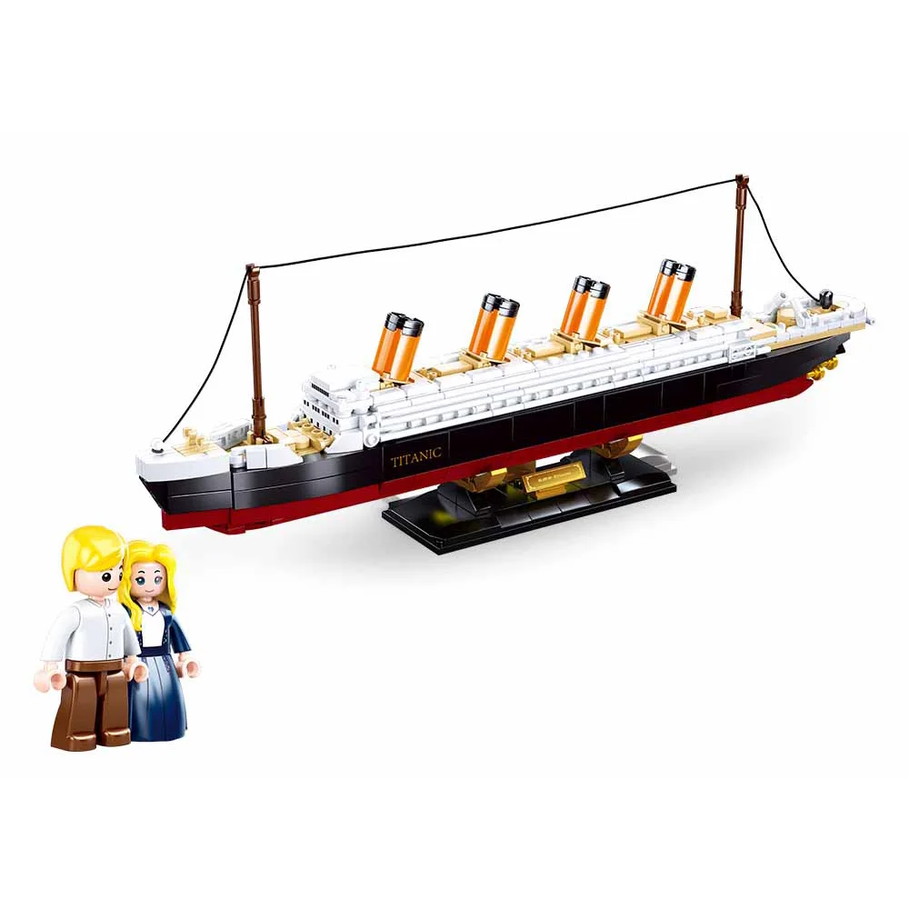 Sluban Building Blocks M38-B0835 Titanic 481PCS Scale of 1:700 Model Bricks Construction Kit for Kids