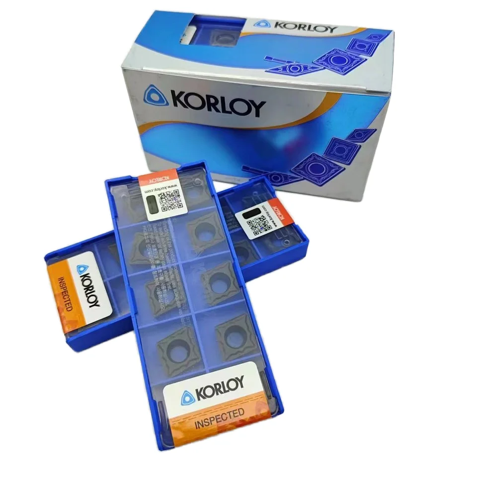 Korloys original cemented carbide insert CCMT120404/CCMT120408/CCMT120412 is used to CNC turning tool plate of SCLCR tool holder