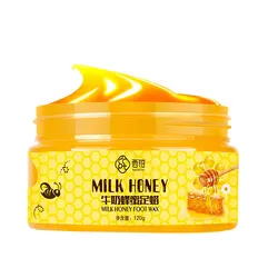 Оптовая продажа, органический медовый воск для рук, отбеливающий Уход за ногами, увлажняющая отшелушивающая увлажняющая маска для ног, пилинг