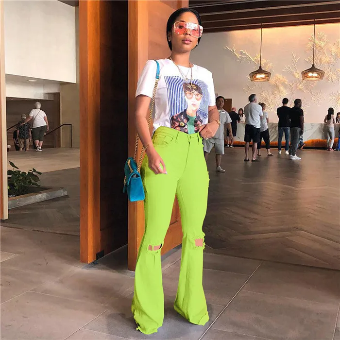 M159-clothing vendor vintage  flare pants bell bottoms ladies white jeans