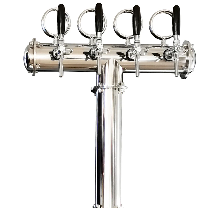 Classic Tap Tower Chrome 4-way Dispensing Tower Draft Beer Tower