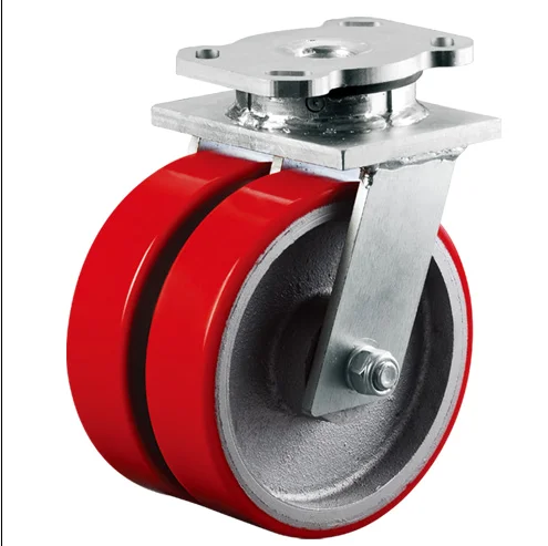 2ton чугунная заливка колесного поворотные Твин-литейщик кованый стальной ролик