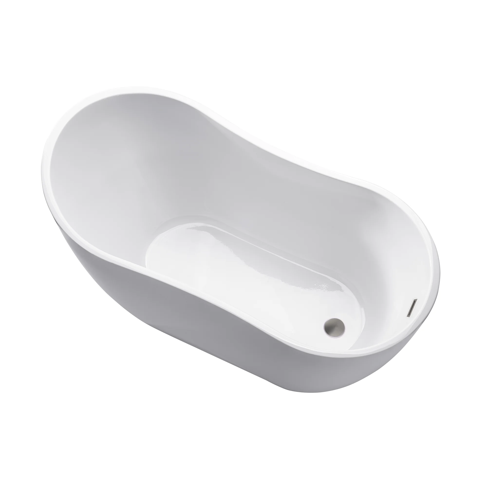ICEGALAX Hotel Bathtubs Modern Acrylic Stone Freestanding Soaking Bath Tub Solid Surface Bathroom Bathtub for Adult