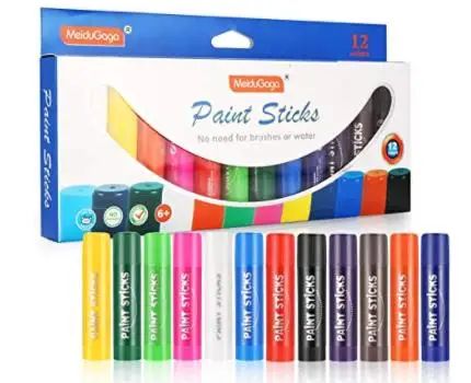 MeiduGaga hot selling art drawing  12   colors  crayons sticks  solid tempera  paint