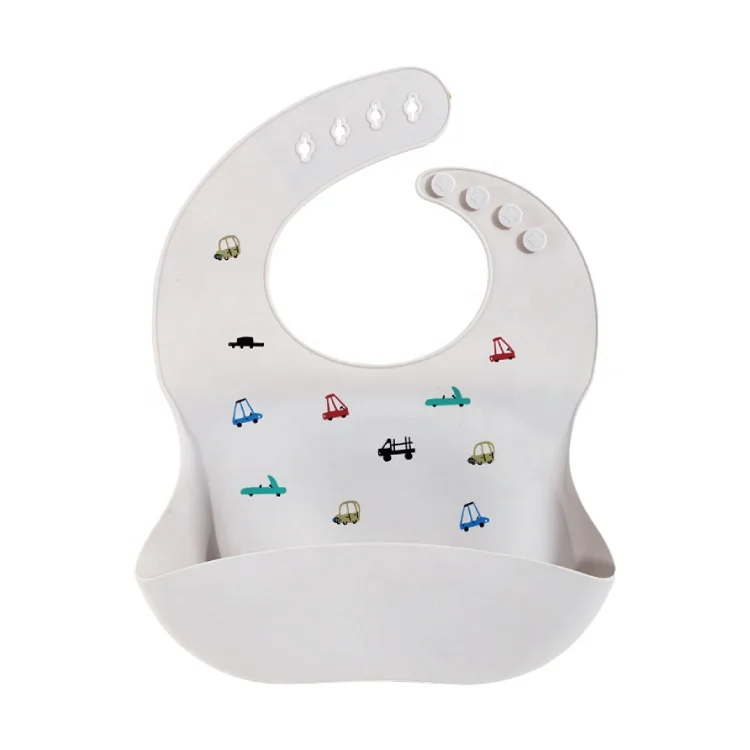 
Factory Custom Adjustable Waterproof Animal BPA Free Silicone Baby Bibs 