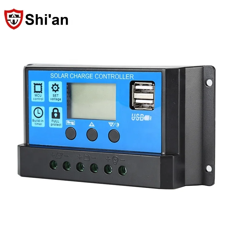 Оптовая цена, ЖК Дисплей 24v 48v 20a 30a Pwm регулятором солнечного заряда контроллер