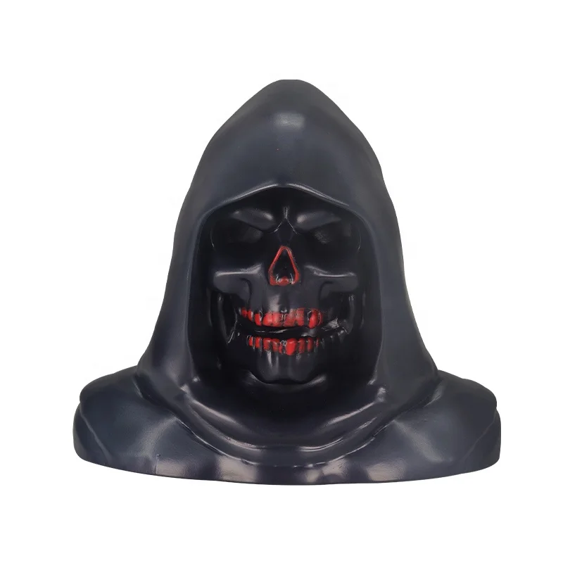 Halloween figurine Human Head Model Resin Crafts Dark Skull statue Gothic Resin sculpture decor Scary black