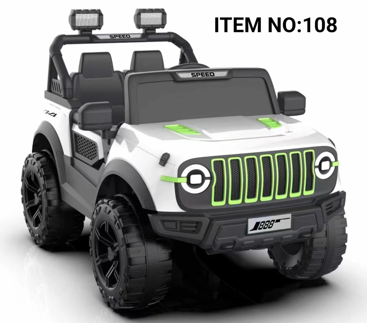 Unisex 2-Seater Kids Ride-On Electric 4X4 Off-Road Powerwheel Car Parent Remote Control Battery Powered Truck 2-8 year olds year
