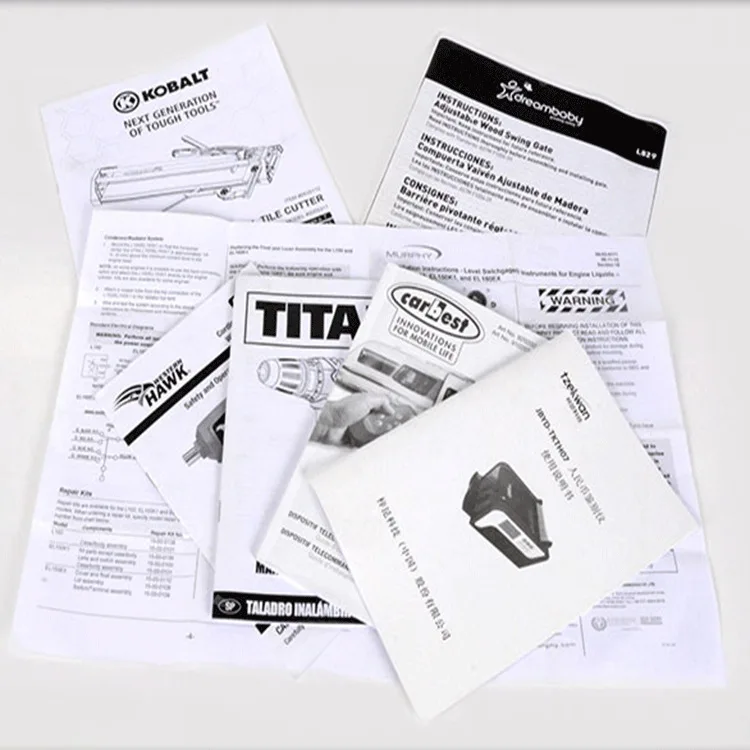 Customized Fold Leaflet Card Brochure Booklet Handbook Catalogue Instruction Book Manual Leaflet Pamphlet Printing