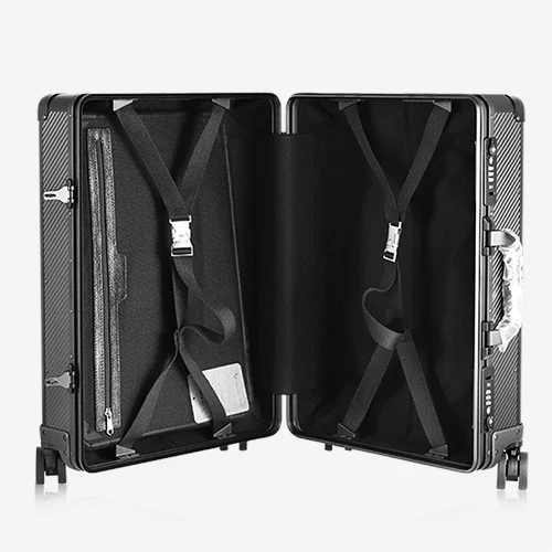 24 inch carbon fiber luxury suitcase set luggage travel trolly bag