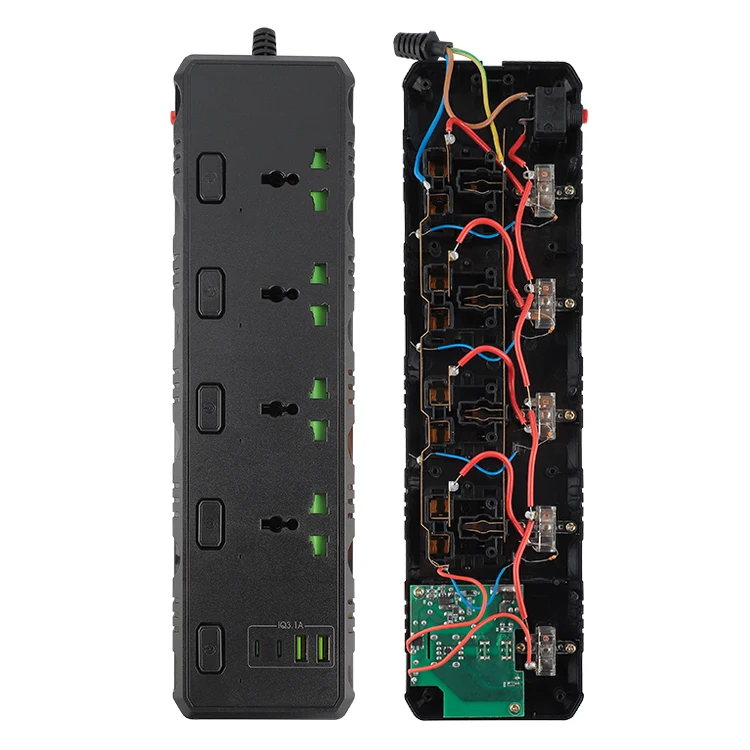 Power Strip With Usb Port 4-way Socket 2 Usb+2PD Port Socket Power Socket With 2m Bold Extension