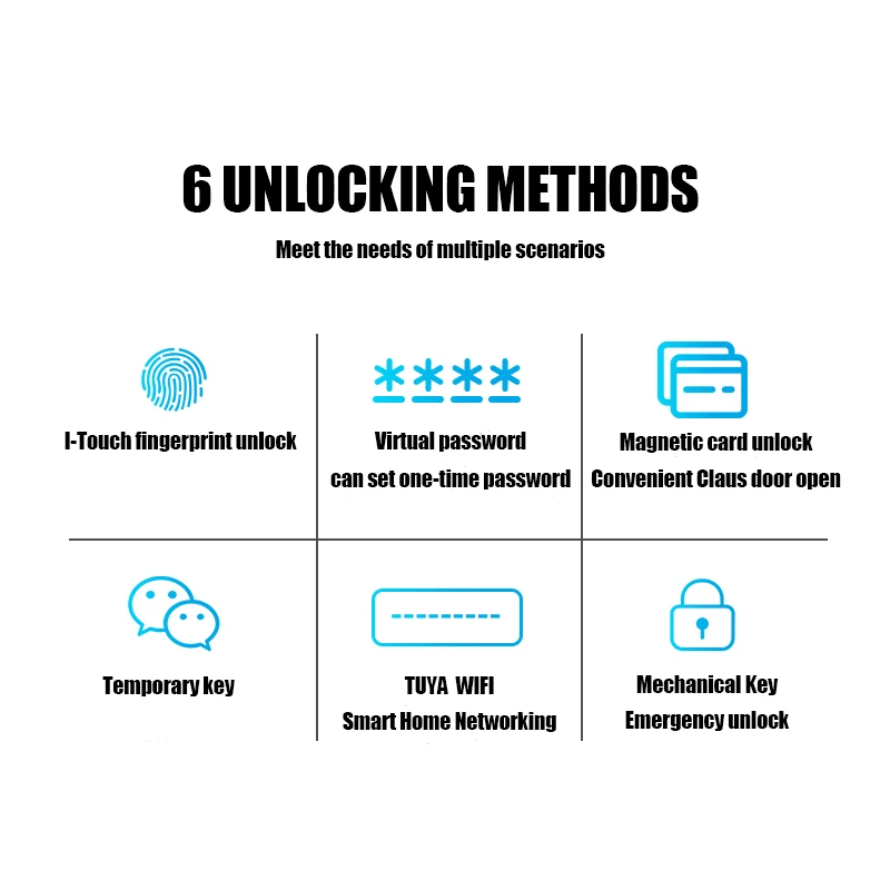 Aluminum alloy Security Smart Life Locks For Door Security CE Certified WiFi APP Access fingerprint password smart lock