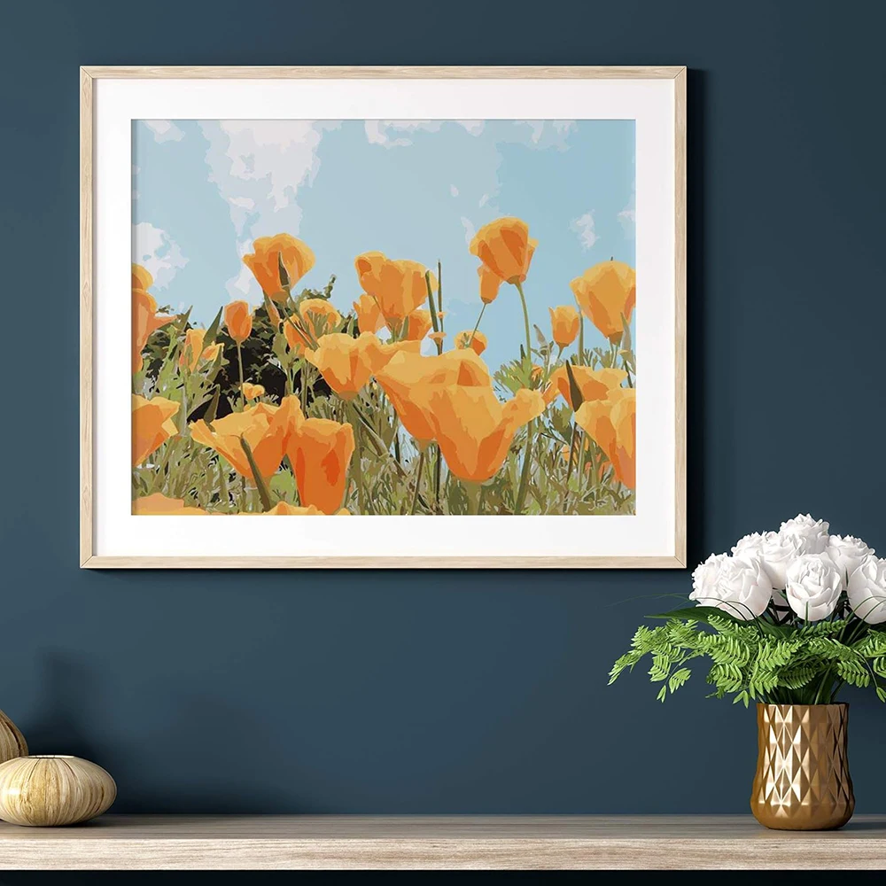 Custom Paint by Numbers Kits Adults Kids DIY Oil Painting Flower Animal Anime Landscape Portrait Picture Photo Wall Art Decor