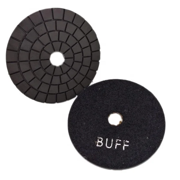 100mm Granite Diamond Black Wet Polishing BUFF Pads