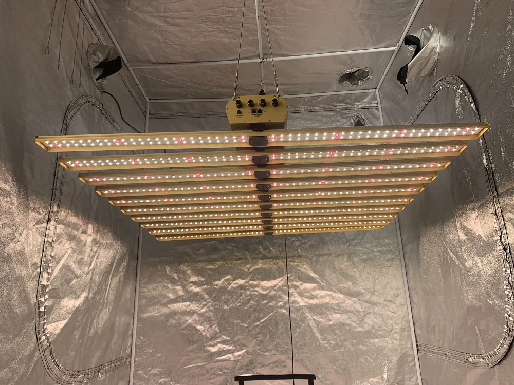 1100W four channels separately control UV and IR grow bar light dimmer full spectrum Samsung LM281B LM301H led grow light 1000W