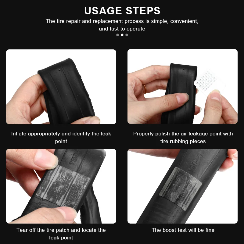 RIDERACE Bicycle Tire Patch Repair Tool Kit Glue-Free Quick Drying Rubber Fetal Repair Bike Inner Tube Glueless Chip Patches Kit