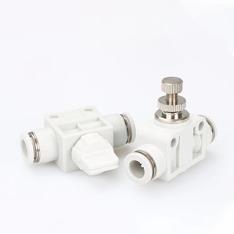Plastic PVC 6mm One-touch Pneumatics Hand Value Long Life High Quality Air Pipe Connector Throttle Check Valve Manufacturer