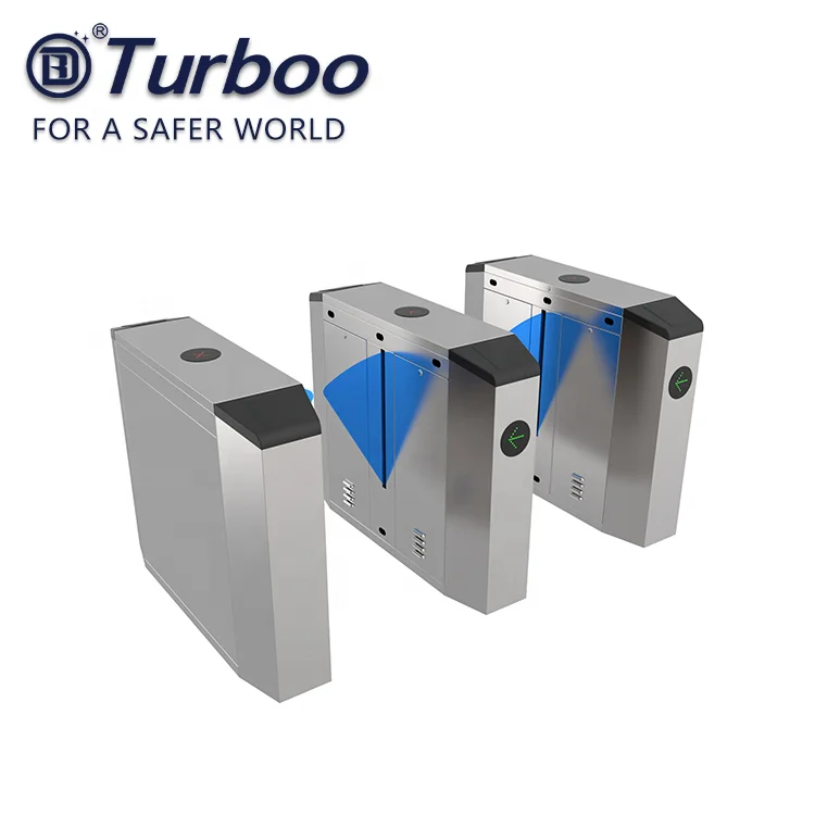 High security face recognition fingerprint RFID access control flap turnstile barrier gate system