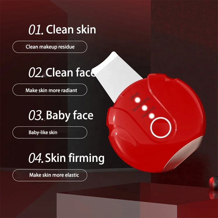 Coren Wholesale Exfoliators Skin Spatula Face Cleaning Facial Spatula Dead Skin Scrubber Ion Ultrasonic Peeling Beauty Mach