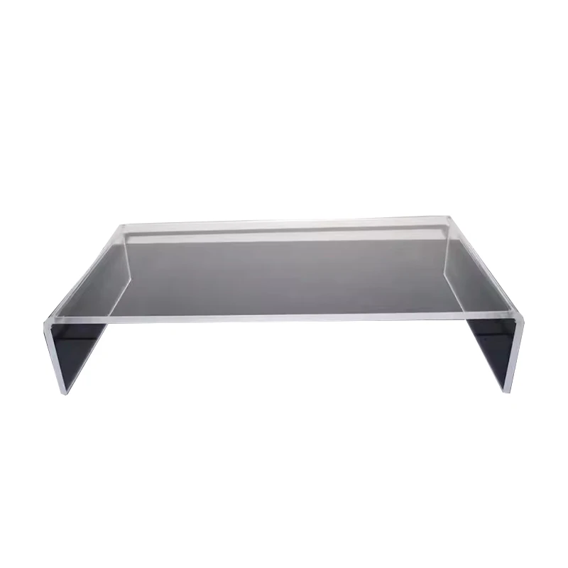 Clear Acrylic Monitor Computer TV stand Riser Display Shelf