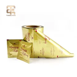 Custom Printed Aluminum Foil Food Packaging Film/Plastic Laminated Sachet Packing Film Roll For coffee