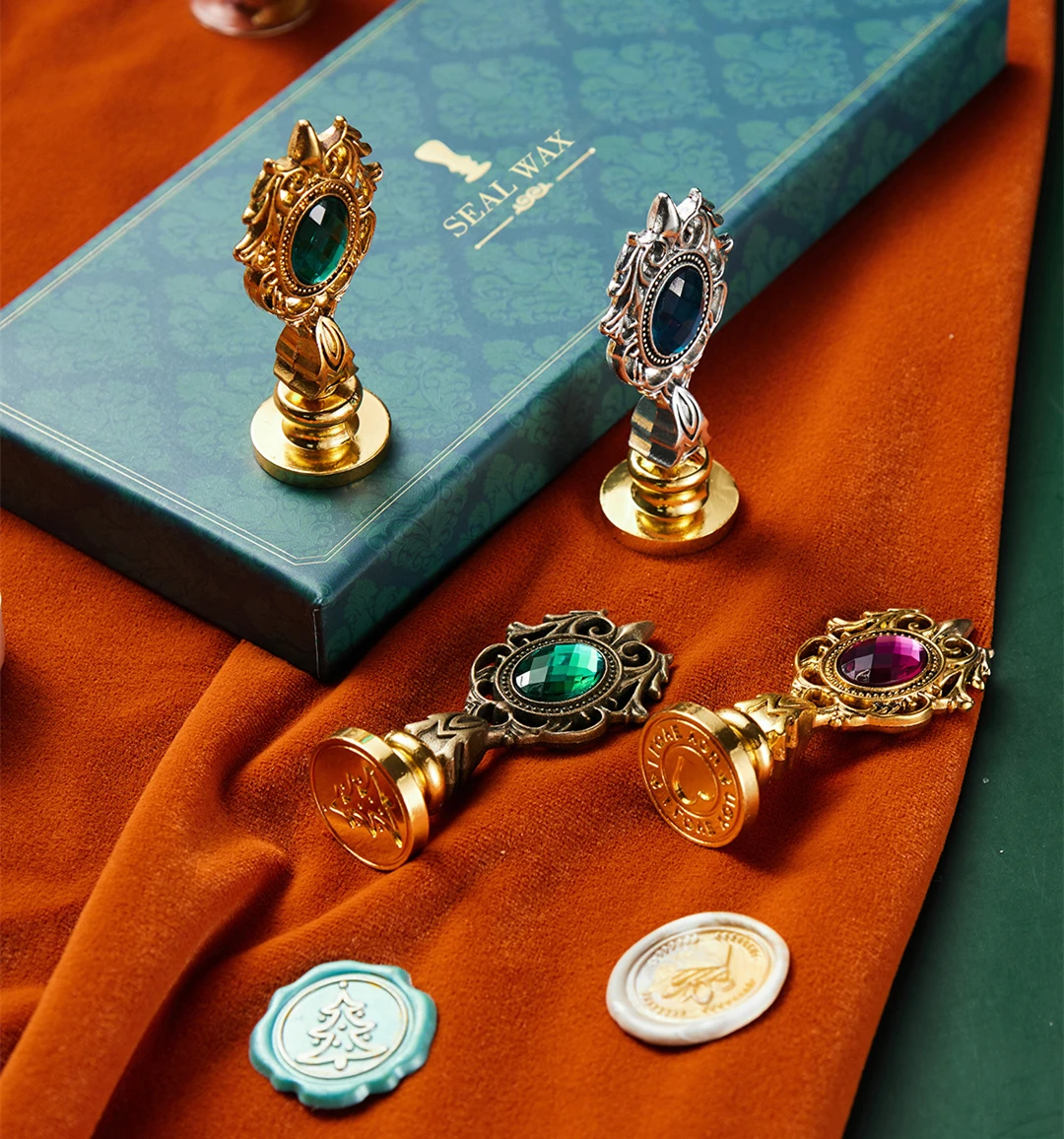 Factory Creative Wax Stamps Granule Set Gift Box Luxury Wax Seal Stamp Kit Set Envelope Sealing Wax Stamp Seal Set Kit OEM