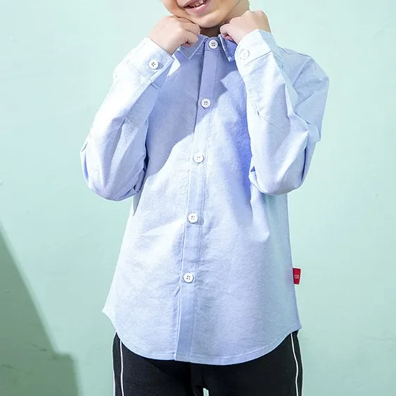  Wholesale Baby Children Toddlers Unisex Organic Cotton Plaid Blank Kids Clothes Infant Embroidery Long Sleeve